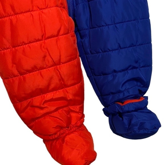 NEW First Impressions Royal Blue and Red Fleece Lined Hooded Snowsuit 18 months - Picture 7 of 11